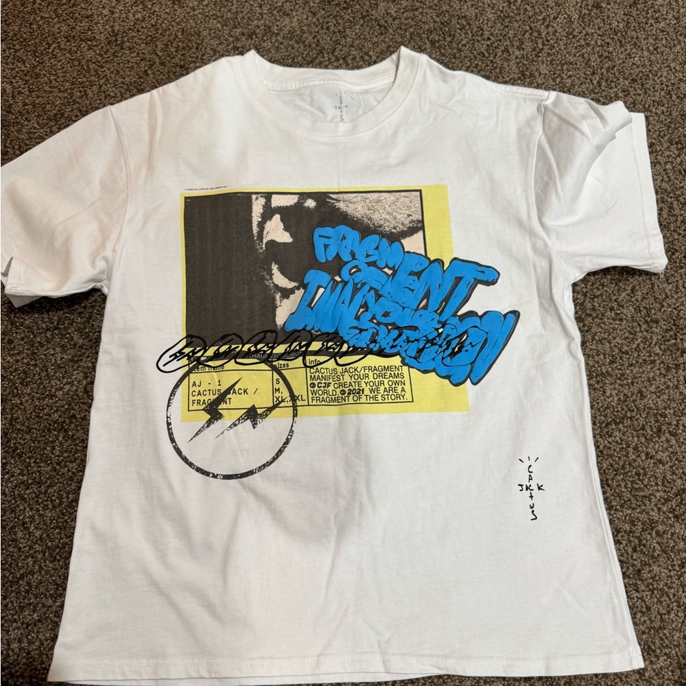 Travis Scott Cactus Jack Fragment White T-Shirt